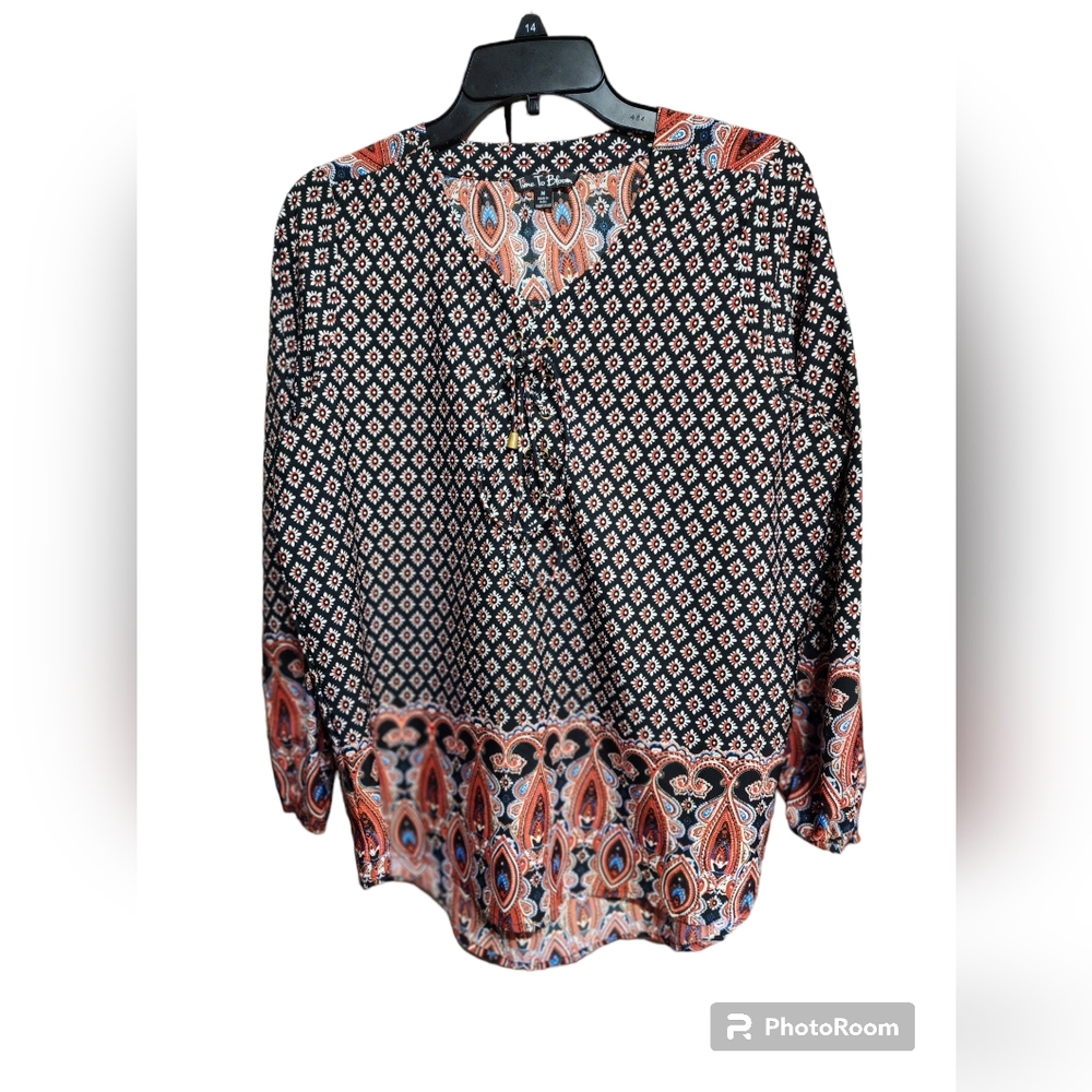 Time To Bloom Size M Long Sleeve Blouse